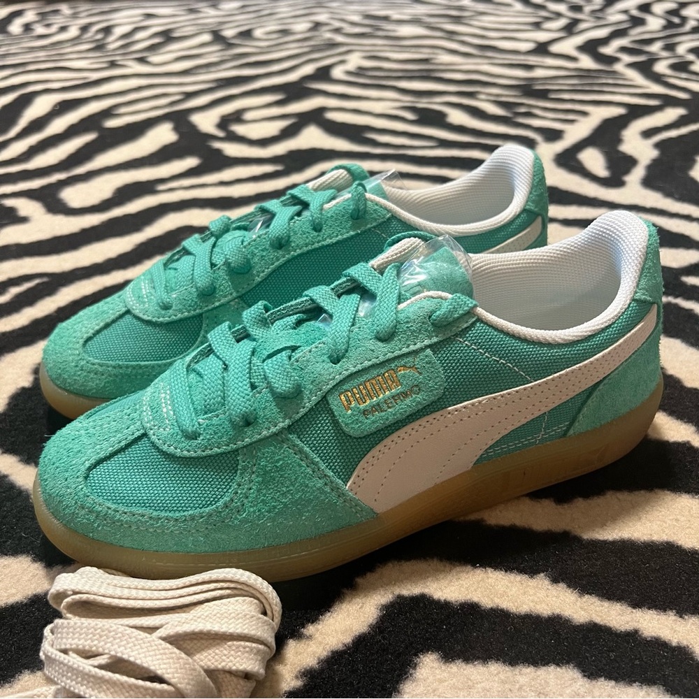 NWT Puma Palermo Vintage Sneakers Jade Frost Frosted Ivory Size Women’s 7.5 - Picture 9 of 15